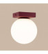 Yoli Single Globe Ceiling Light Burgundy 1x G9-6