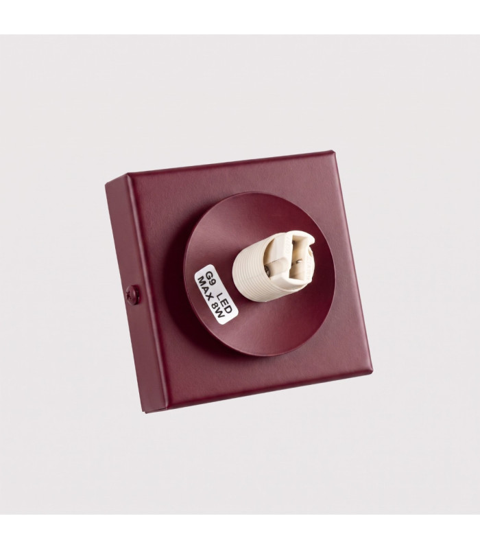 Yoli Single Globe Ceiling Light Burgundy 1x G9-7