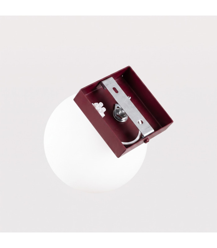 Yoli Single Globe Ceiling Light Burgundy 1x G9-8