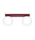 Yoli Twin Globe Ceiling Light Burgundy 2x G9-1