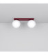 Yoli Twin Globe Ceiling Light Burgundy 2x G9-3