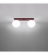 Yoli Twin Globe Ceiling Light Burgundy 2x G9-4