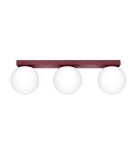 Yoli Tripple Globe Ceiling Light Burgundy 3x G9-1