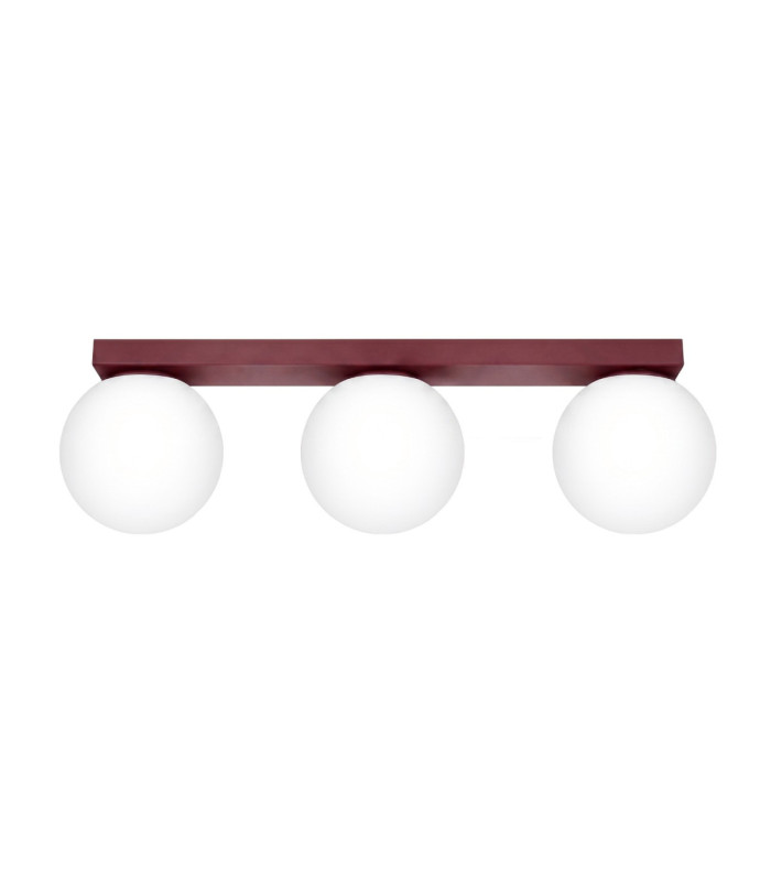 Yoli Tripple Globe Ceiling Light Burgundy 3x G9-1