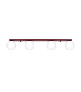 Yoli Quad Ceiling Spotlight Bar Burgundy 4x G9-1