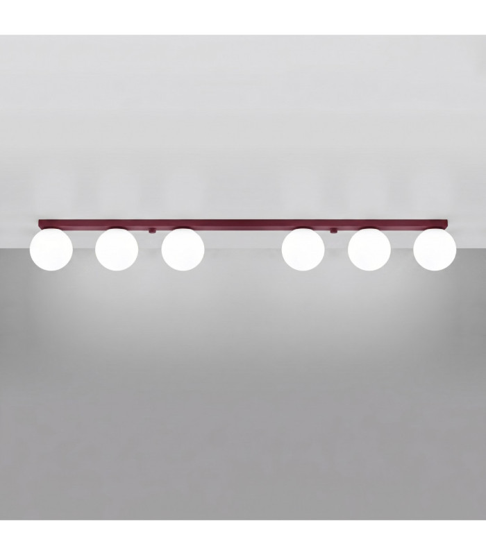 Yoli Ceiling Spotlight Bar Burgundy 6x G9-4