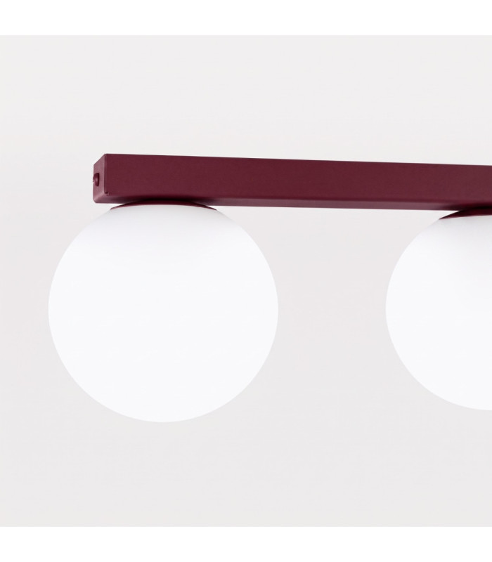 Yoli Ceiling Spotlight Bar Burgundy 6x G9-6