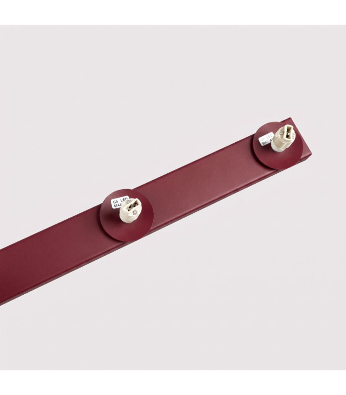 Yoli Ceiling Spotlight Bar Burgundy 6x G9-7