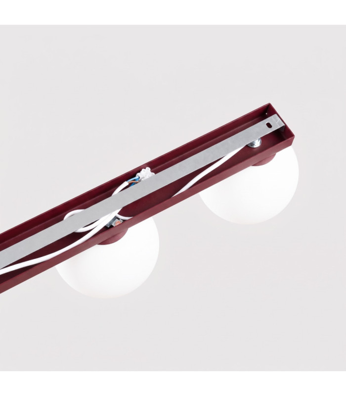 Yoli Ceiling Spotlight Bar Burgundy 6x G9-8