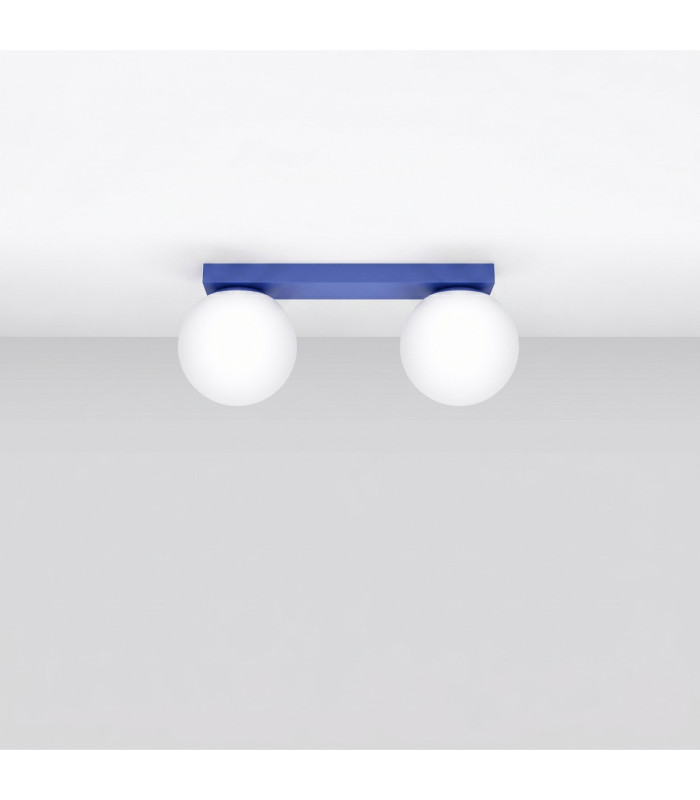 Yoli Twin Globe Ceiling Light Ultramarine 2x G9-3