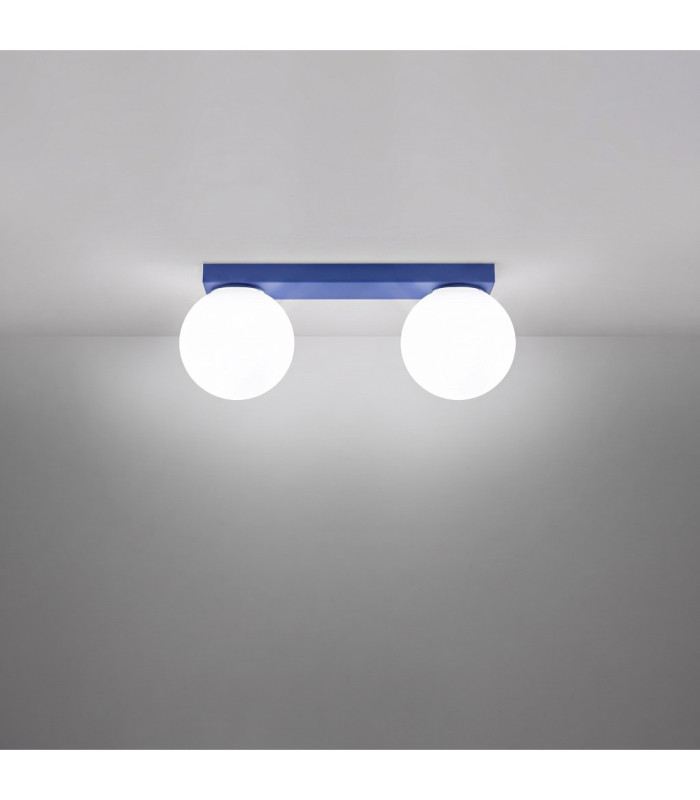 Yoli Twin Globe Ceiling Light Ultramarine 2x G9-4