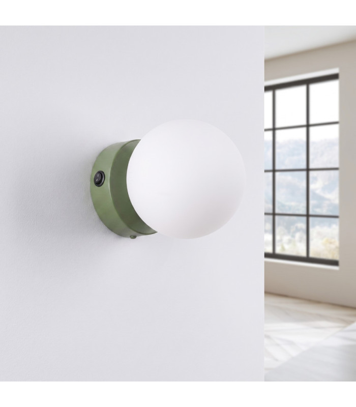 Yoli Globe Wall Lights Olive Green 1x G9 On/Off Switch-3