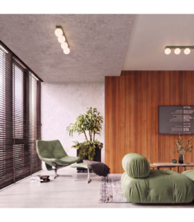 Yoli Single Globe Ceiling Light Olive Green 1x G9-2