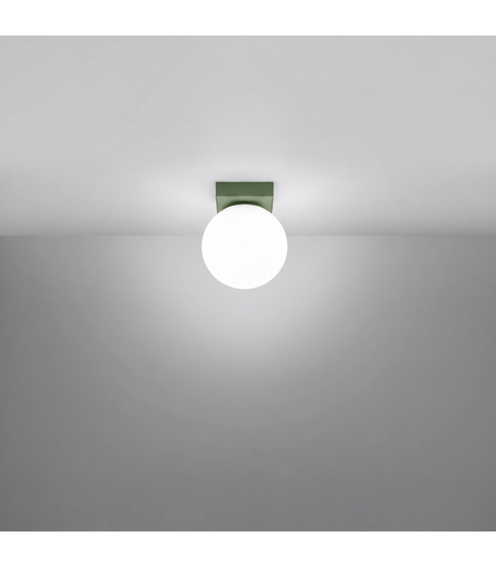 Yoli Single Globe Ceiling Light Olive Green 1x G9-4