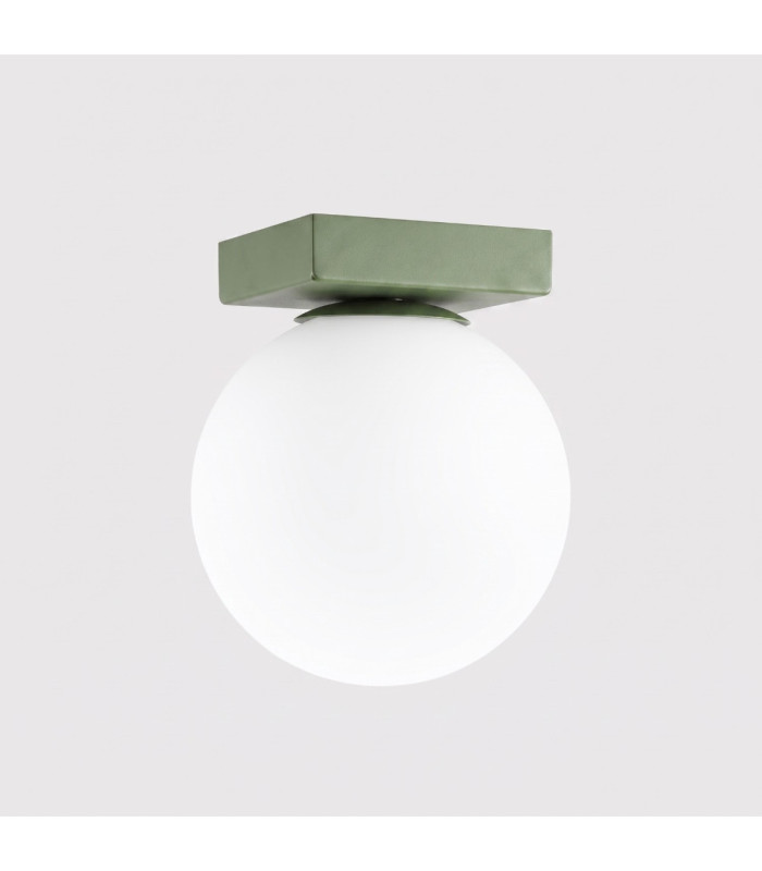 Yoli Single Globe Ceiling Light Olive Green 1x G9-5