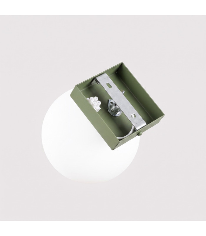 Yoli Single Globe Ceiling Light Olive Green 1x G9-8