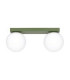 Yoli Twin Globe Ceiling Light Olive Green 2x G9-1
