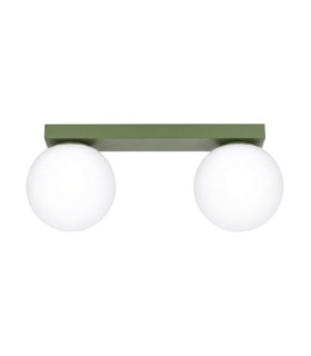 Yoli Twin Globe Ceiling Light Olive Green 2x G9-1