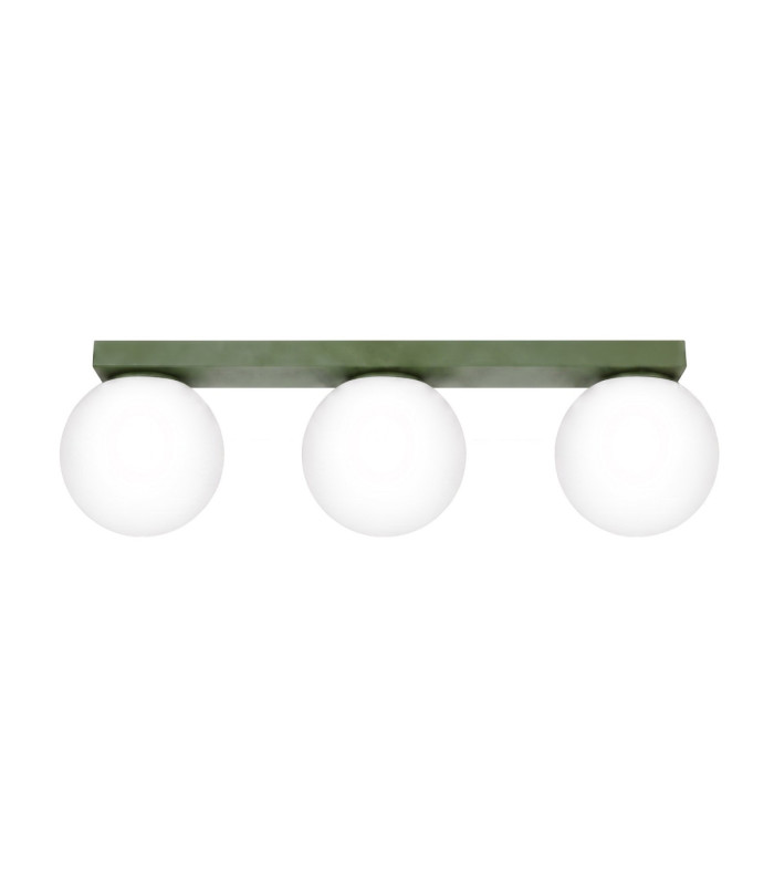 Yoli Tripple Globe Ceiling Light Olive Green 3x G9-1
