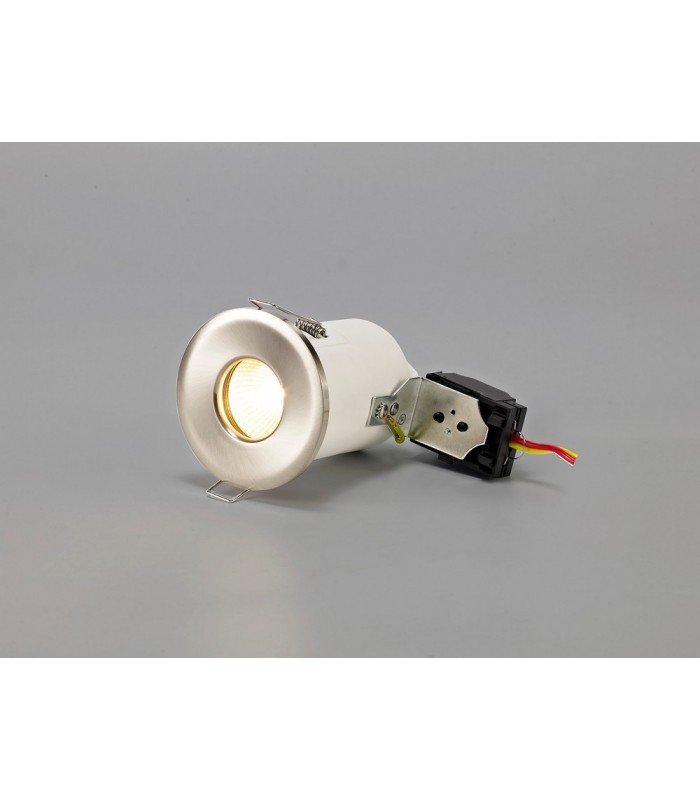 Fixed Fire Rated Recessed Downlight, Satin Nickel, GU10, IP65 - 14