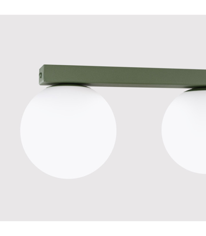 Yoli Tripple Globe Ceiling Light Olive Green 3x G9-6