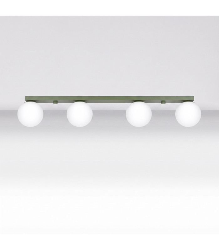 Yoli Quad Ceiling Spotlight Bar Olive Green 4x G9-3