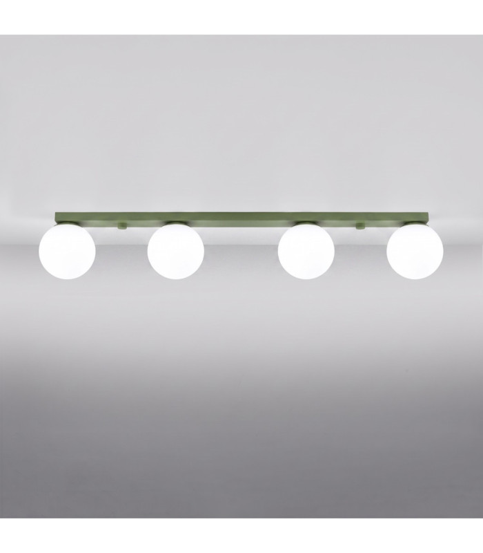 Yoli Quad Ceiling Spotlight Bar Olive Green 4x G9-4