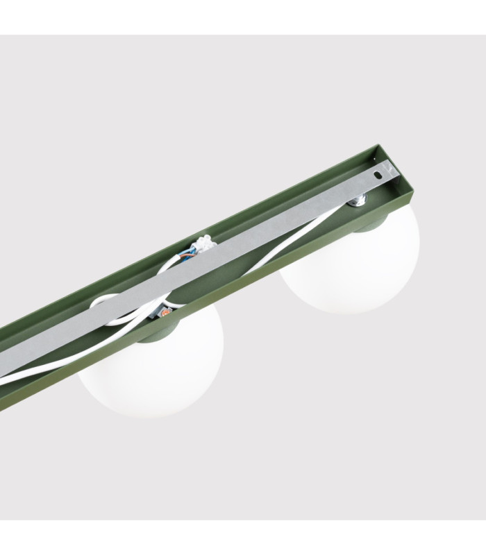 Yoli Quad Ceiling Spotlight Bar Olive Green 4x G9-8