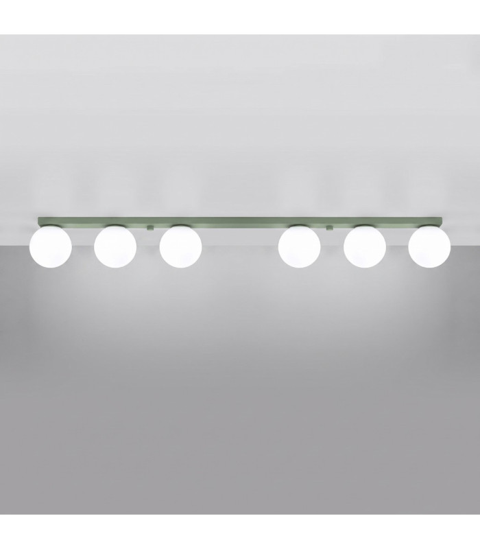 Yoli Ceiling Spotlight Bar Olive Green 6x G9-4