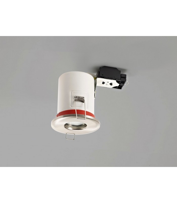 Fixed Fire Rated Recessed Downlight, Satin Nickel, GU10, IP65 - 17