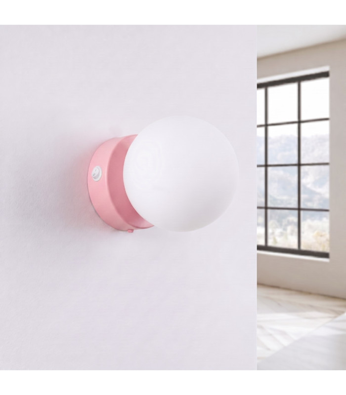 Yoli Globe Wall Lights Pink 1x G9 On/Off Switch-3