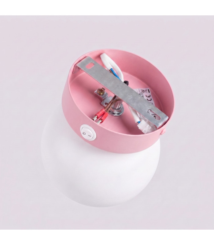 Yoli Globe Wall Lights Pink 1x G9 On/Off Switch-6