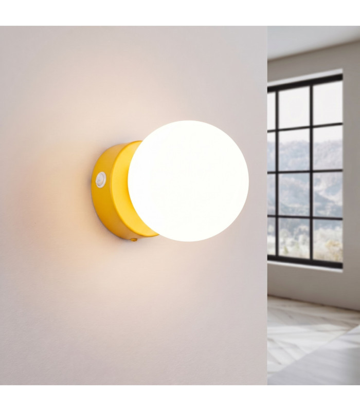 Yoli Globe Wall Lights Yellow 1x G9 On/Off Switch-4