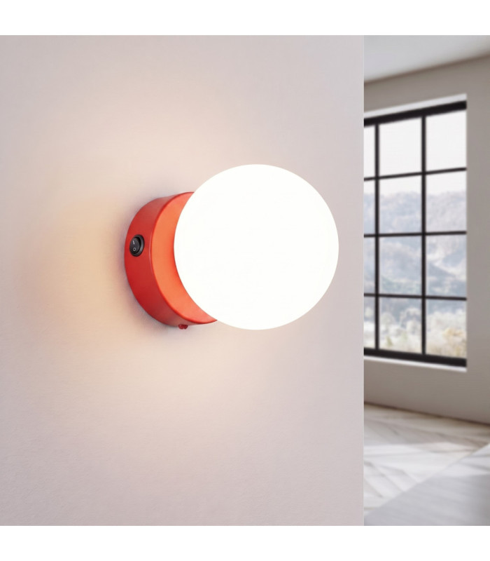 Yoli Globe Wall Lights Red 1x G9 On/Off Switch-4