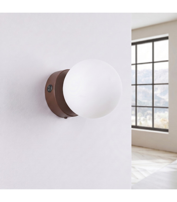 Yoli Globe Wall Lights Brown 1x G9 On/Off Switch-3