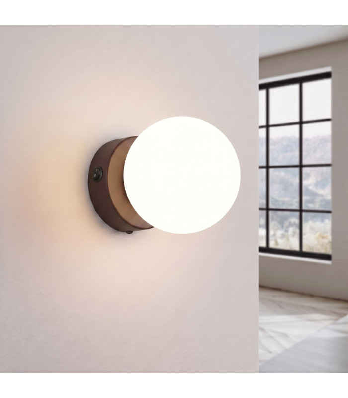 Yoli Globe Wall Lights Brown 1x G9 On/Off Switch-4