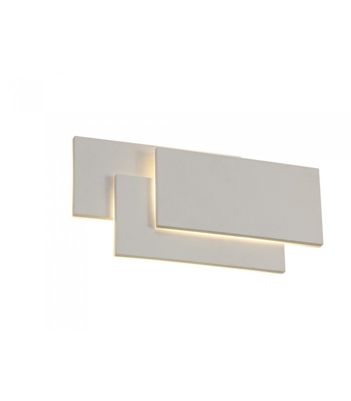LED Flush Wall Light Rectangular, 12W, 3000K, Sand White, 490lm - 1