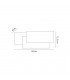 LED Flush Wall Light Rectangular, 12W, 3000K, Sand White, 490lm - 2