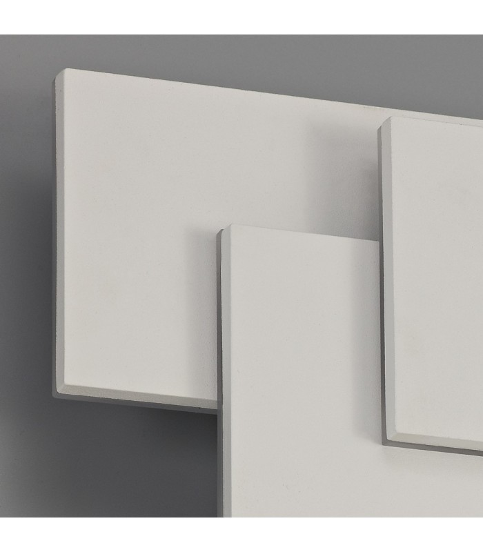 LED Flush Wall Light Rectangular, 12W, 3000K, Sand White, 490lm - 6