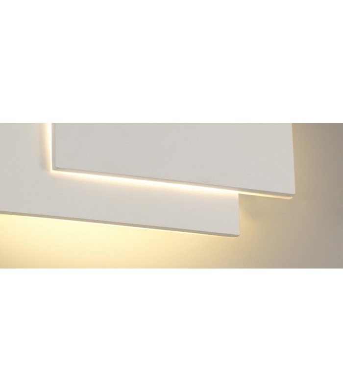 LED Flush Wall Light Rectangular, 12W, 3000K, Sand White, 490lm - 10