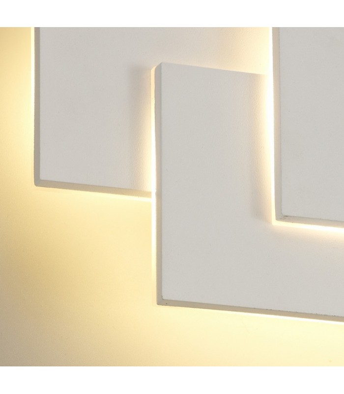 LED Flush Wall Light Rectangular, 12W, 3000K, Sand White, 490lm - 11