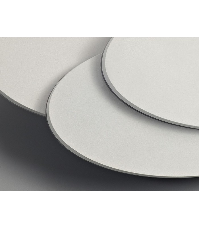 LED Flush Wall Light Oval, 12W, 3000K, Sand White, 490lm - 12