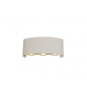 LED Up & Downward Lighting Wall Light, 6W, 3000K, Sand White, 500lm, IP54 - 1
