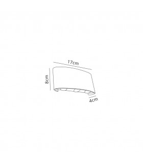 LED Up & Downward Lighting Wall Light, 6W, 3000K, Sand White, 500lm, IP54 - 2