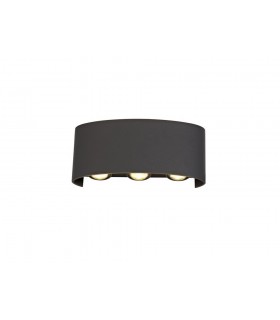 LED Up & Downward Lighting Wall Light, 6W, 3000K, Anthracite, 500lm, IP54 - 1