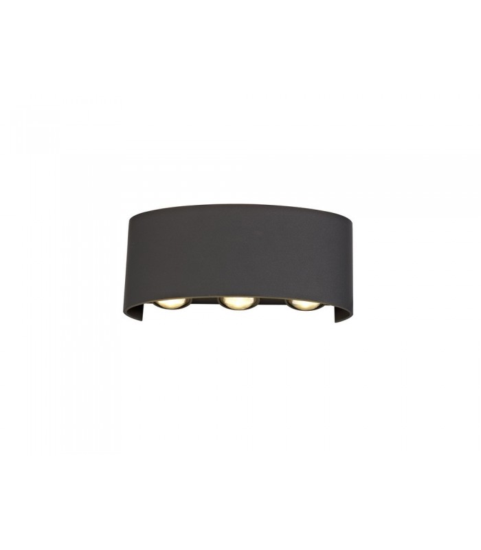 LED Up & Downward Lighting Wall Light, 6W, 3000K, Anthracite, 500lm, IP54 - 1