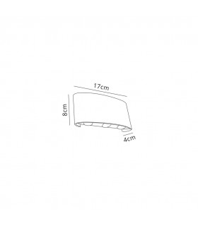 LED Up & Downward Lighting Wall Light, 6W, 3000K, Anthracite, 500lm, IP54 - 2