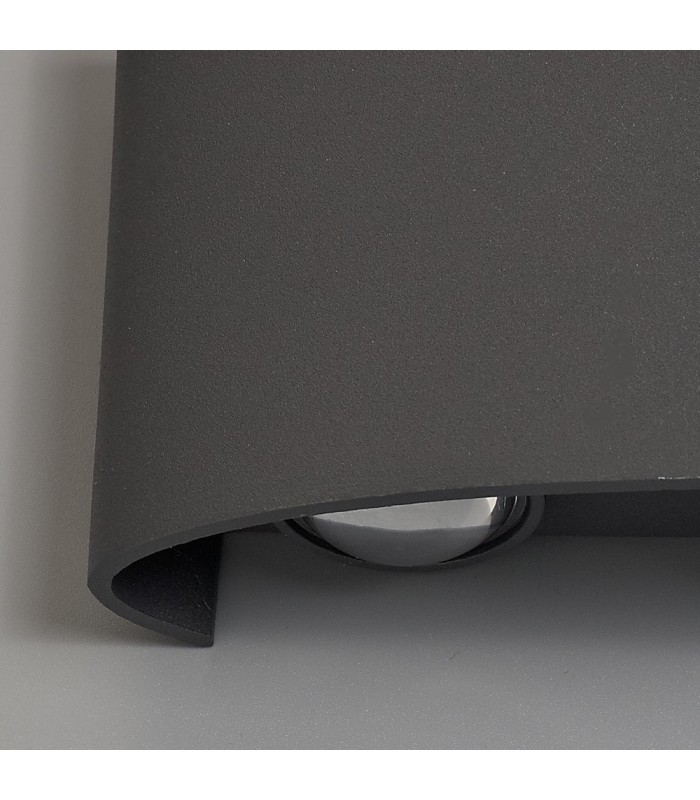 LED Up & Downward Lighting Wall Light, 6W, 3000K, Anthracite, 500lm, IP54 - 9