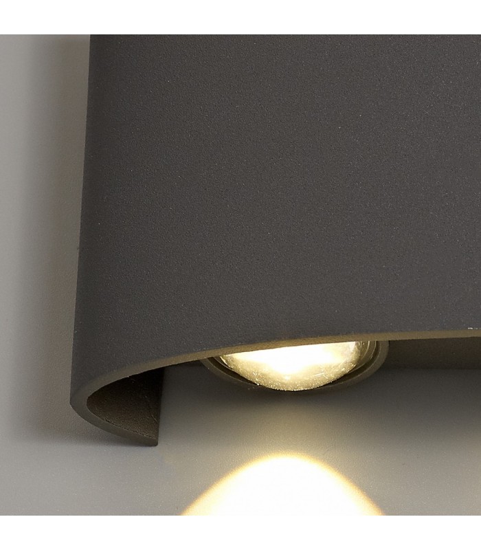 LED Up & Downward Lighting Wall Light, 6W, 3000K, Anthracite, 500lm, IP54 - 12