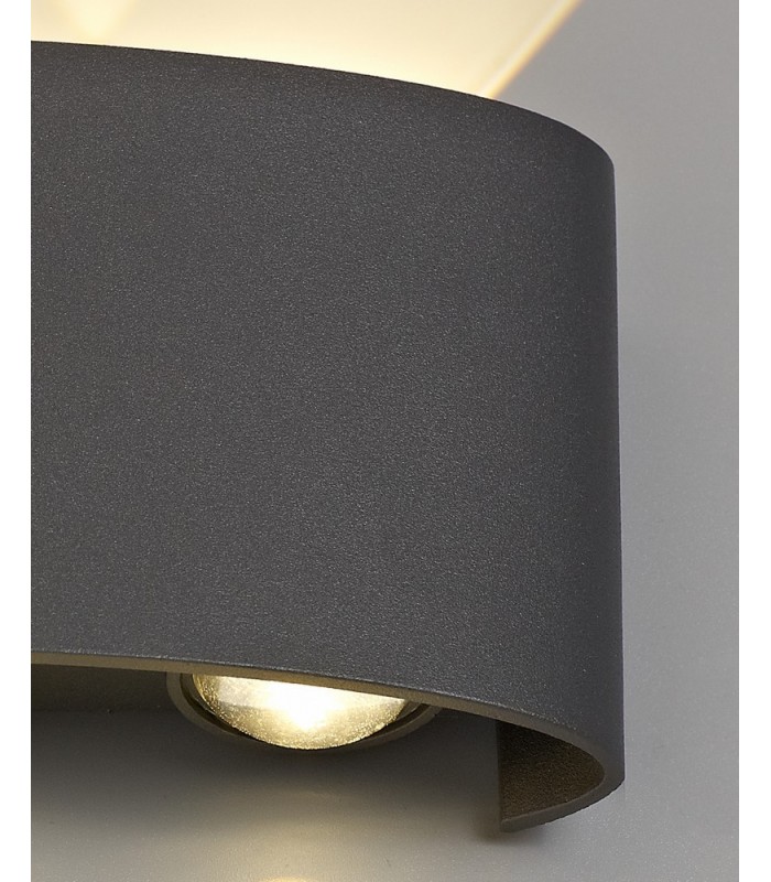 LED Up & Downward Lighting Wall Light, 6W, 3000K, Anthracite, 500lm, IP54 - 14